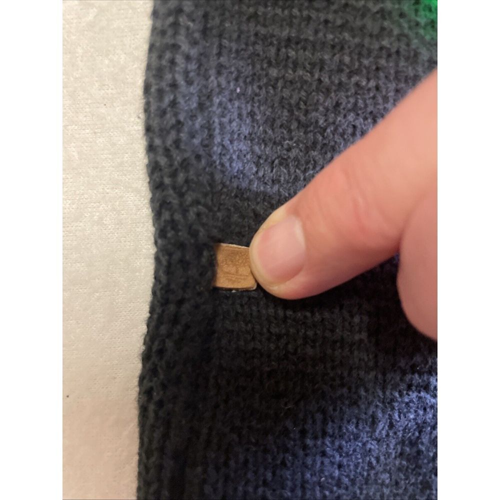 Timberland Waffle Knit Sweater‎ Jumper 1/4 Zip Mens Size M Casual Outdoor Retro - Picture 7 of 9